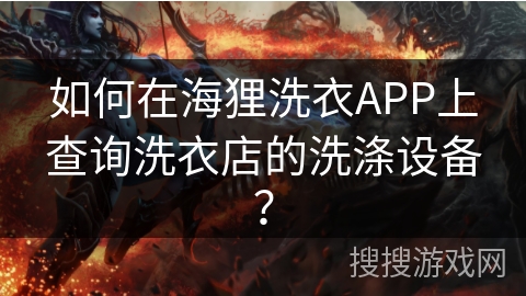 如何在海狸洗衣APP上查询洗衣店的洗涤设备？