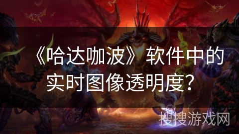 《哈达咖波》软件中的实时图像透明度？