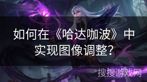 如何在《哈达咖波》中实现图像调整？