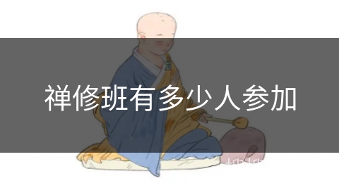 禅修班有多少人参加