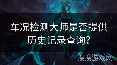 车况检测大师是否提供历史记录查询？