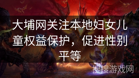 大埔网关注本地妇女儿童权益保护，促进性别平等