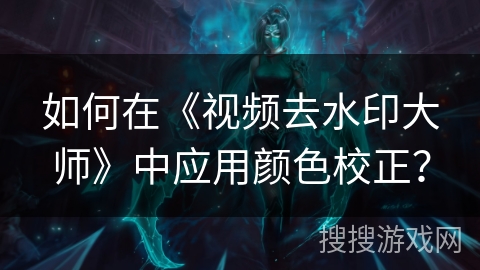 如何在《视频去水印大师》中应用颜色校正？