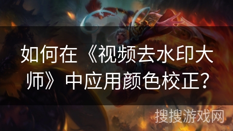 如何在《视频去水印大师》中应用颜色校正？