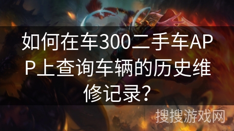 如何在车300二手车APP上查询车辆的历史维修记录？