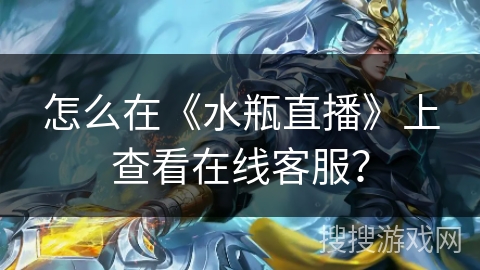 怎么在《水瓶直播》上查看在线客服？
