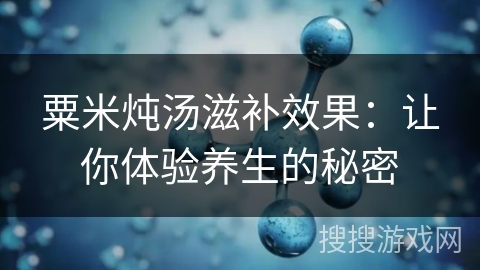 粟米炖汤滋补效果：让你体验养生的秘密