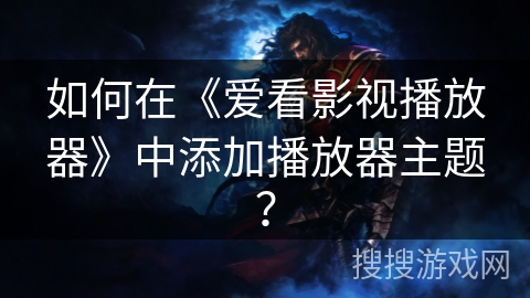 如何在《爱看影视播放器》中添加播放器主题？