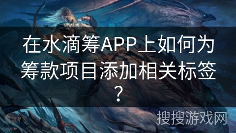 在水滴筹APP上如何为筹款项目添加相关标签？