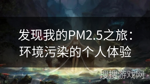 发现我的PM2.5之旅：环境污染的个人体验