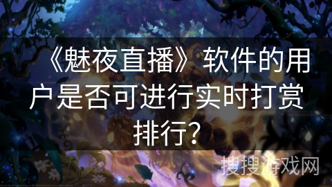 《魅夜直播》软件的用户是否可进行实时打赏排行？