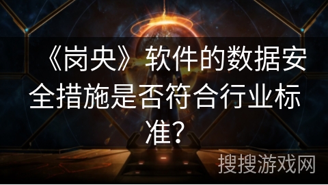 《岗央》软件的数据安全措施是否符合行业标准？