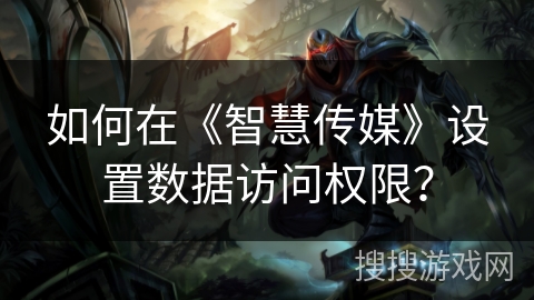 如何在《智慧传媒》设置数据访问权限？