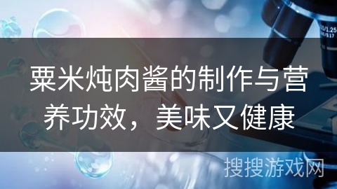 粟米炖肉酱的制作与营养功效，美味又健康