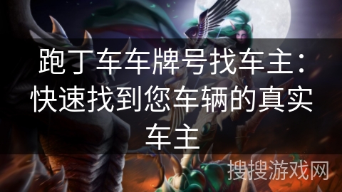 跑丁车车牌号找车主：快速找到您车辆的真实车主
