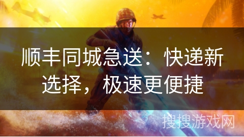 顺丰同城急送：快递新选择，极速更便捷