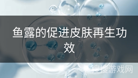 鱼露的促进皮肤再生功效