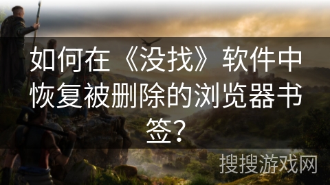 如何在《没找》软件中恢复被删除的浏览器书签？