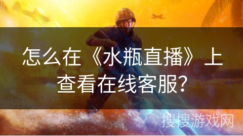 怎么在《水瓶直播》上查看在线客服？