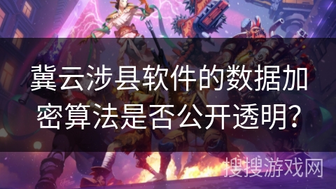 冀云涉县软件的数据加密算法是否公开透明？
