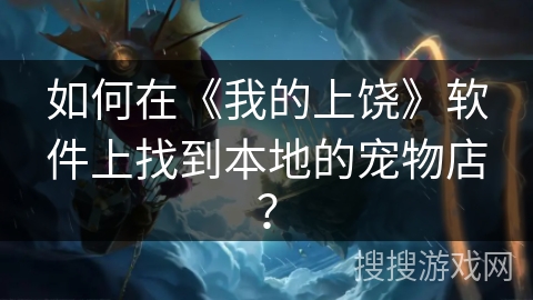 如何在《我的上饶》软件上找到本地的宠物店？