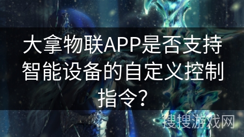 大拿物联APP是否支持智能设备的自定义控制指令？