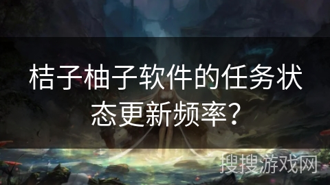 桔子柚子软件的任务状态更新频率？