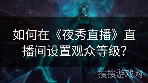 如何在《夜秀直播》直播间设置观众等级？