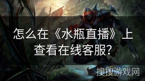 怎么在《水瓶直播》上查看在线客服？
