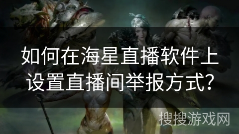 如何在海星直播软件上设置直播间举报方式？