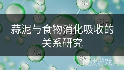 蒜泥与食物消化吸收的关系研究