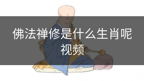 佛法禅修是什么生肖呢视频 佛法禅修是什么生肖呢视频