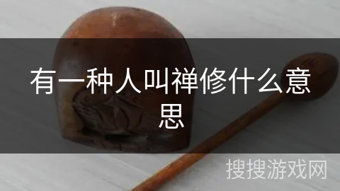 有一种人叫禅修什么意思