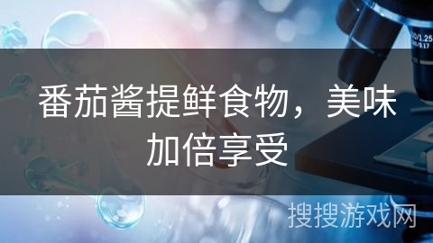 番茄酱提鲜食物,美味加倍享受