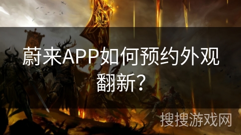 蔚来APP如何预约外观翻新？