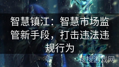 智慧镇江:智慧市场监管新手段,打击违法违规行为 智慧镇江:智慧市场监管新手段,打击违法违规行为