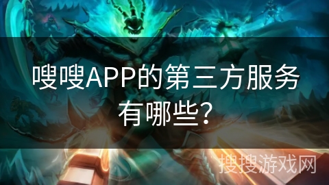 嗖嗖APP的第三方服务有哪些？