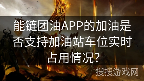 能链团油APP的加油是否支持加油站车位实时占用情况？