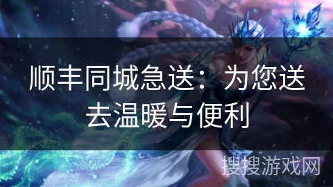 顺丰同城急送：为您送去温暖与便利