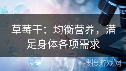 草莓干：均衡营养，满足身体各项需求
