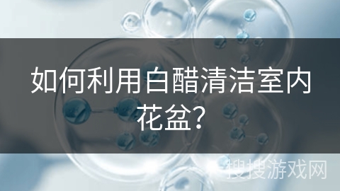如何利用白醋清洁室内花盆？