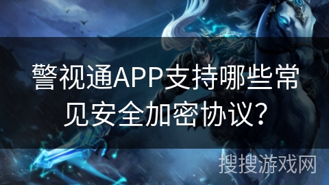 警视通APP支持哪些常见安全加密协议？