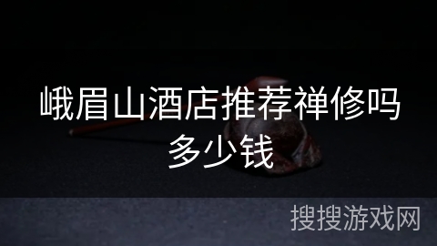 峨眉山酒店推荐禅修吗多少钱