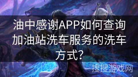 油中感谢APP如何查询加油站洗车服务的洗车方式？