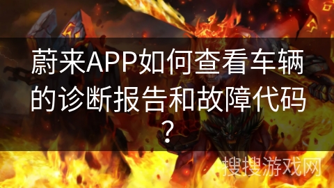 蔚来APP如何查看车辆的诊断报告和故障代码？