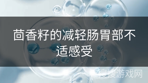 茴香籽的减轻肠胃部不适感受