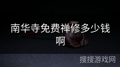 南华寺免费禅修多少钱啊