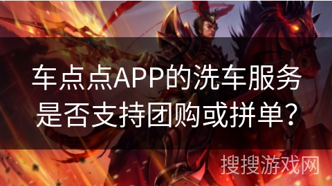 车点点APP的洗车服务是否支持团购或拼单？