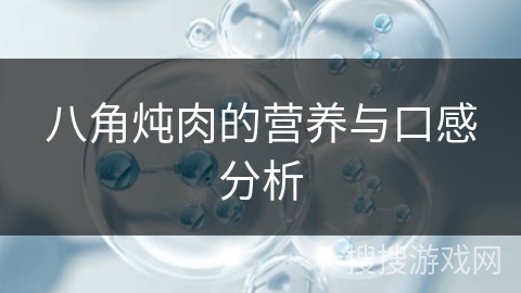 八角炖肉的营养与口感分析
