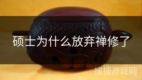 硕士为什么放弃禅修了